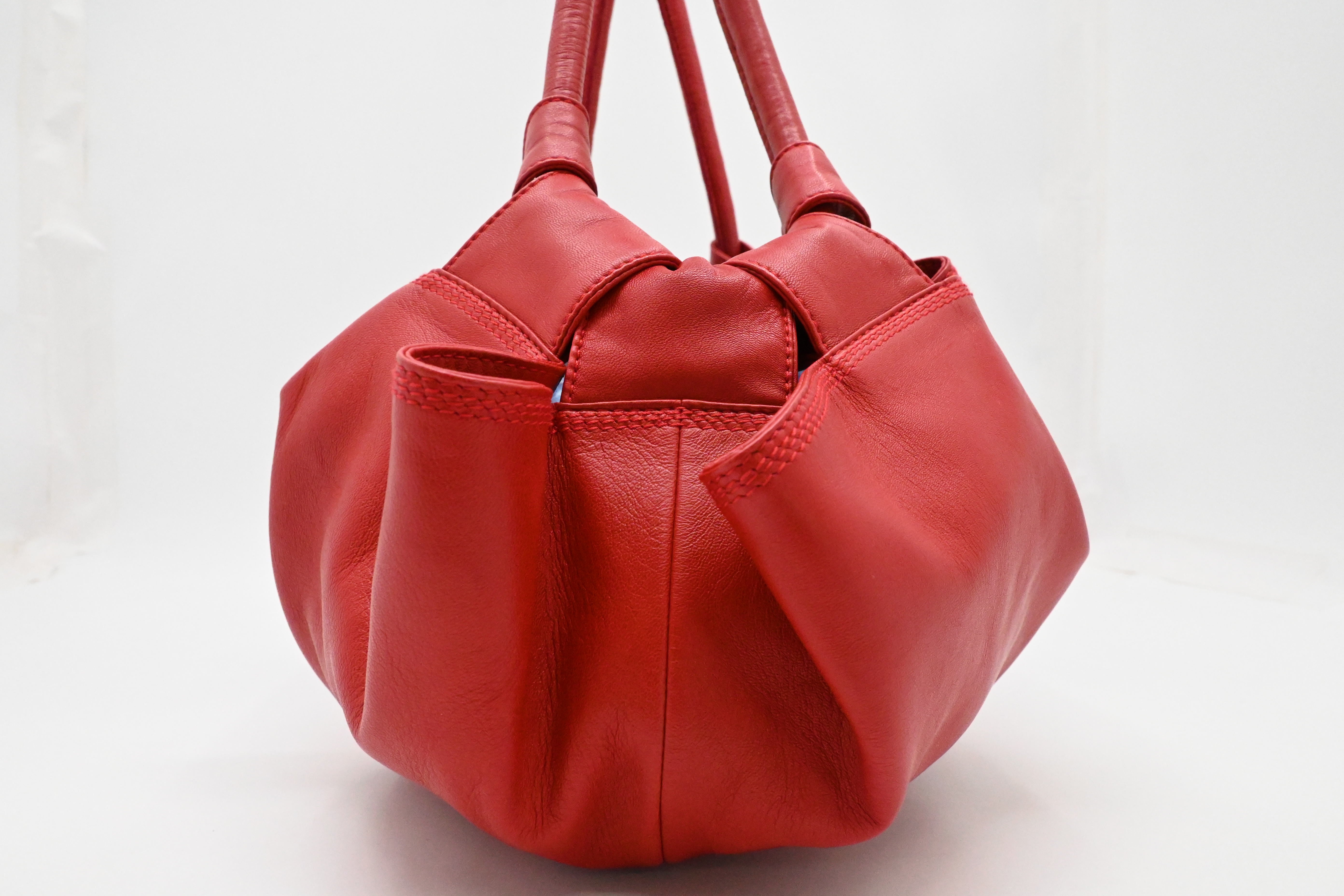 Loewe Nappa Aire Handbag in Red Leather – Weekly Lux Drop