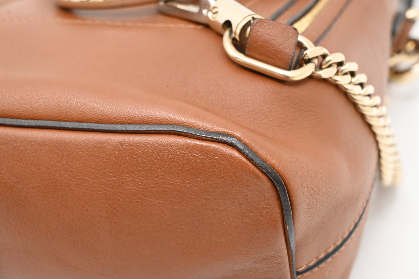 Chloe Faye Backpack in Brown Leather
