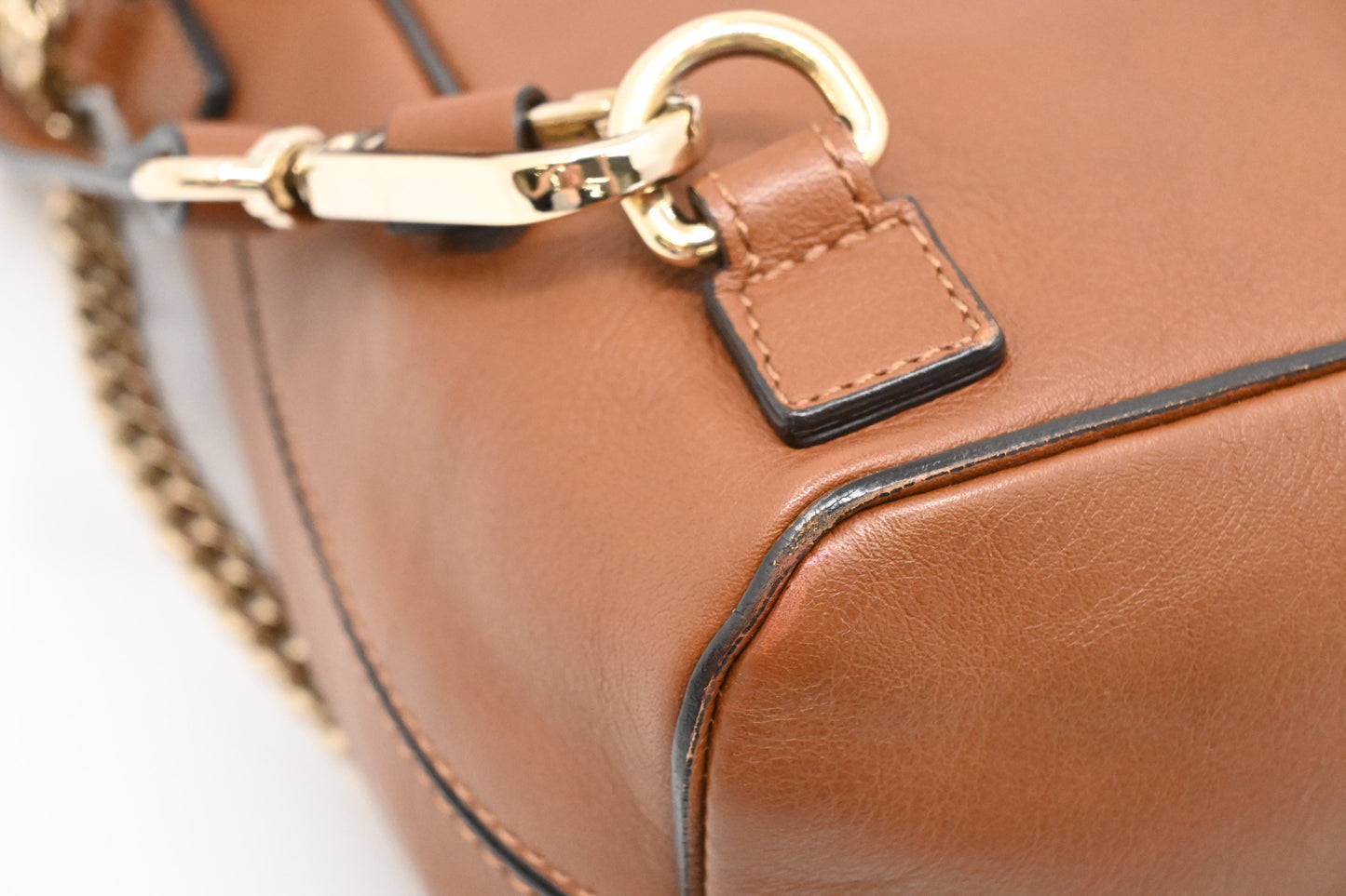 Chloe Faye Backpack in Brown Leather
