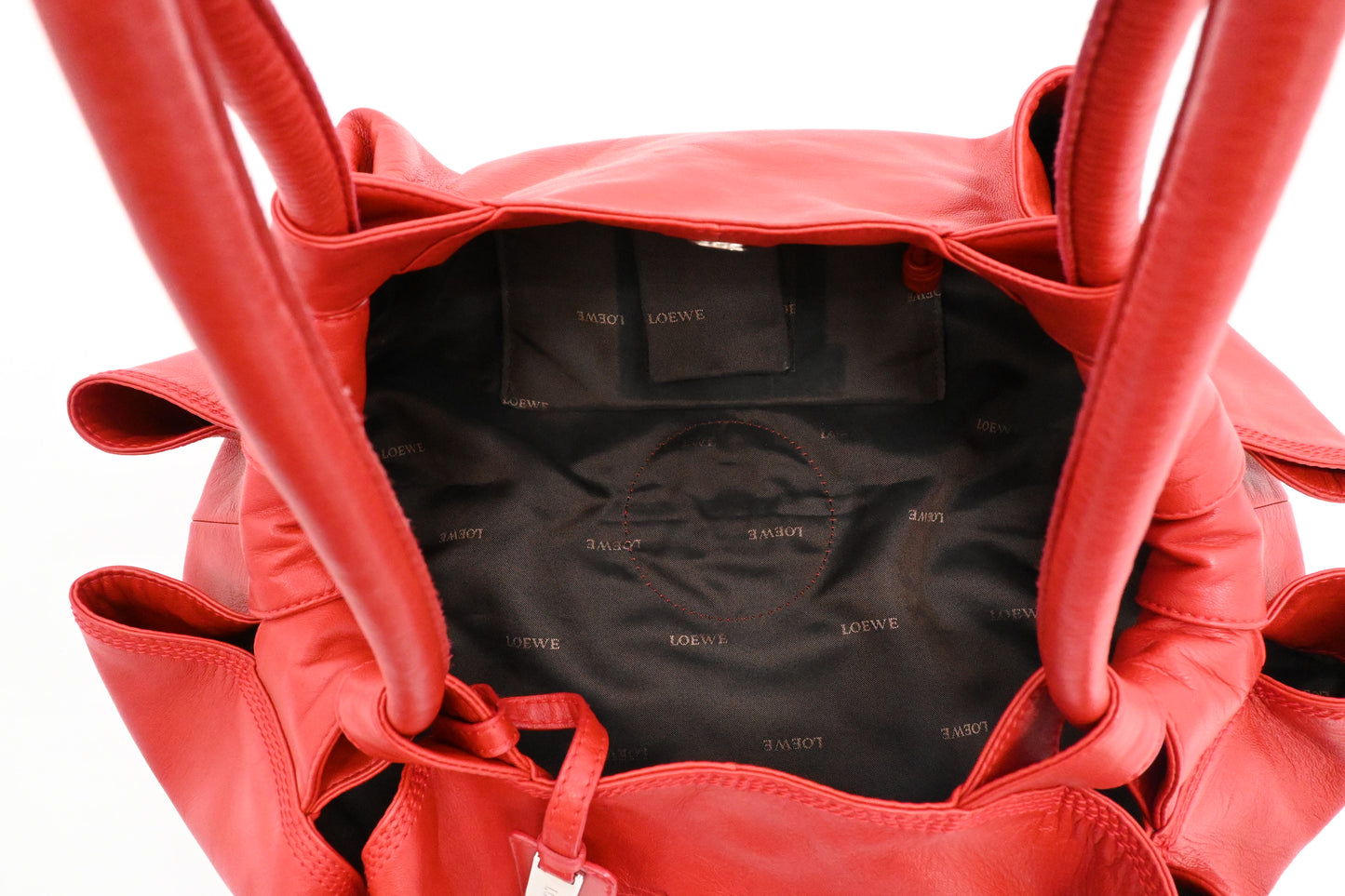 Loewe Nappa Aire Handbag in Red Leather