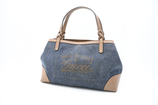 Gucci Tote in Blue Denim Canvas