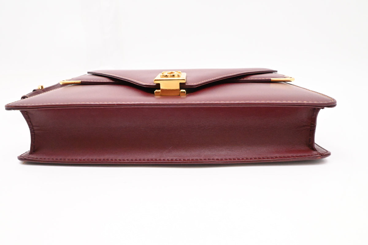 Cartier Crossbody Bag in Burgundy Leather