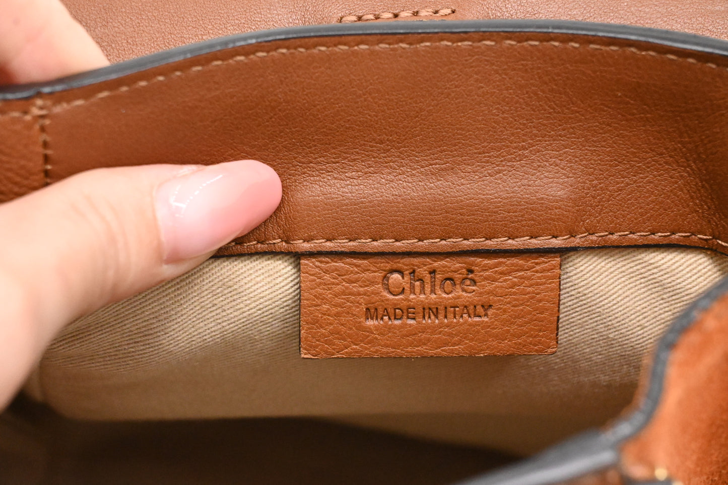 Chloe Faye Backpack in Brown Leather