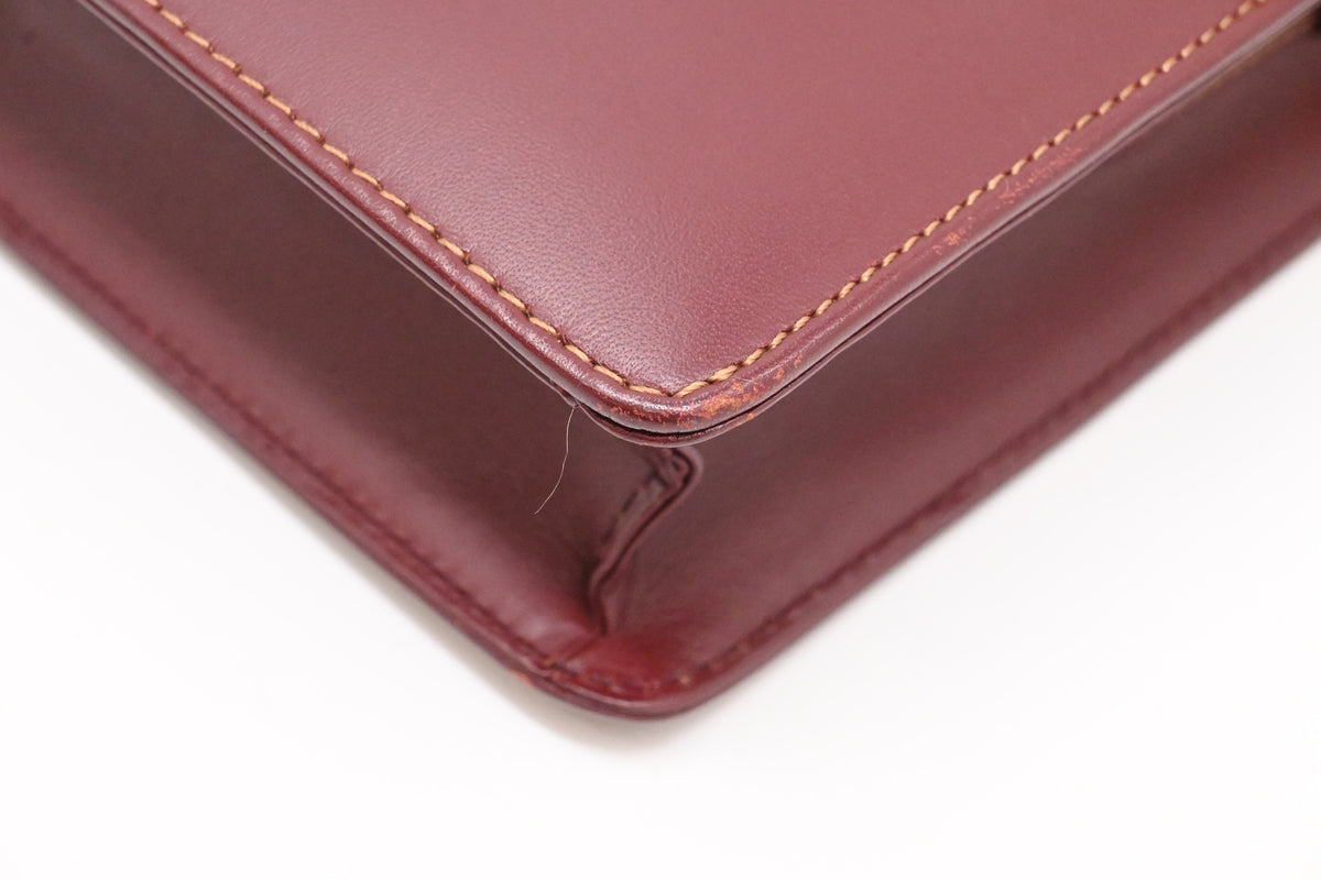 Cartier Crossbody Bag in Burgundy Leather