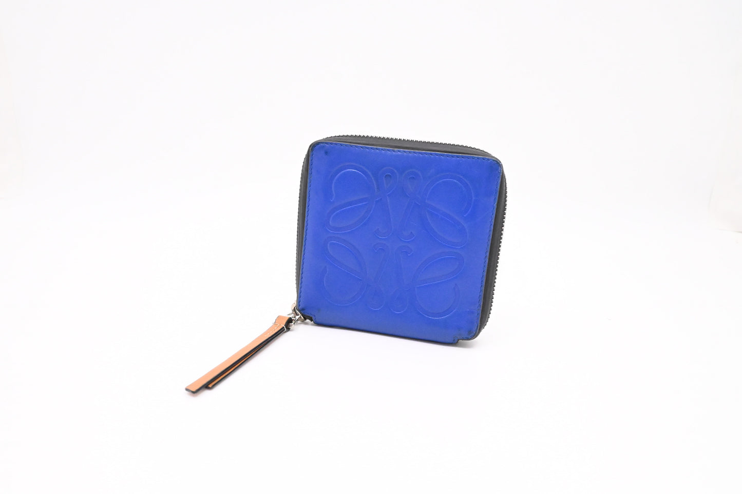 Loewe Anagram Wallet in Blue Leather
