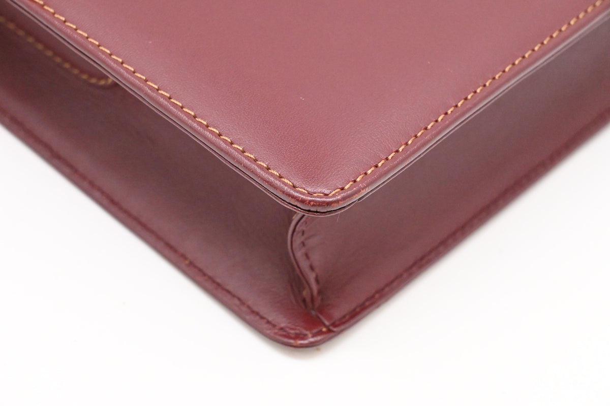 Cartier Crossbody Bag in Burgundy Leather