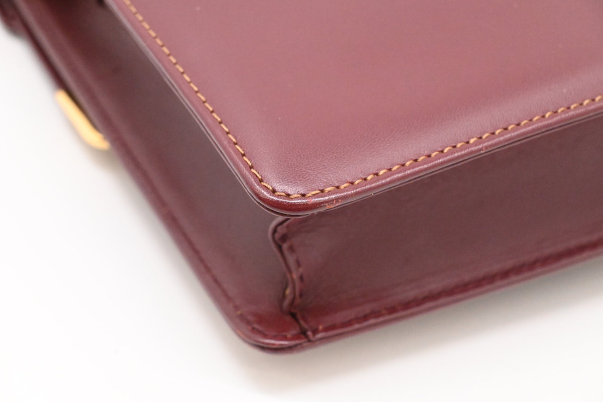Cartier Crossbody Bag in Burgundy Leather