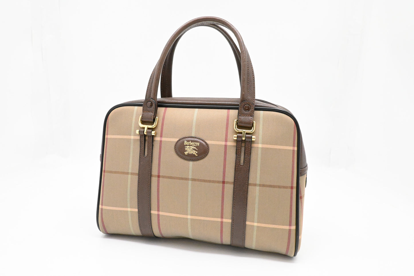 Burberry Handbag in Green Check Canvas
