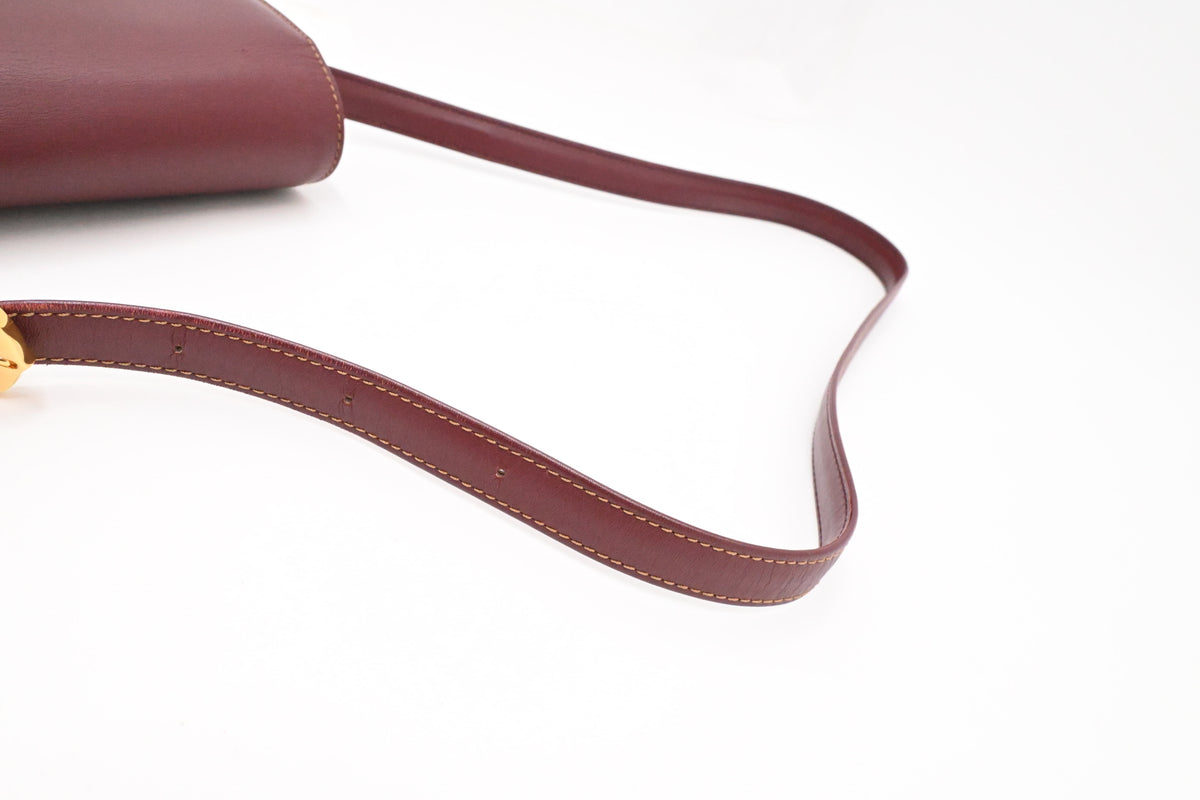 Cartier Crossbody Bag in Burgundy Leather