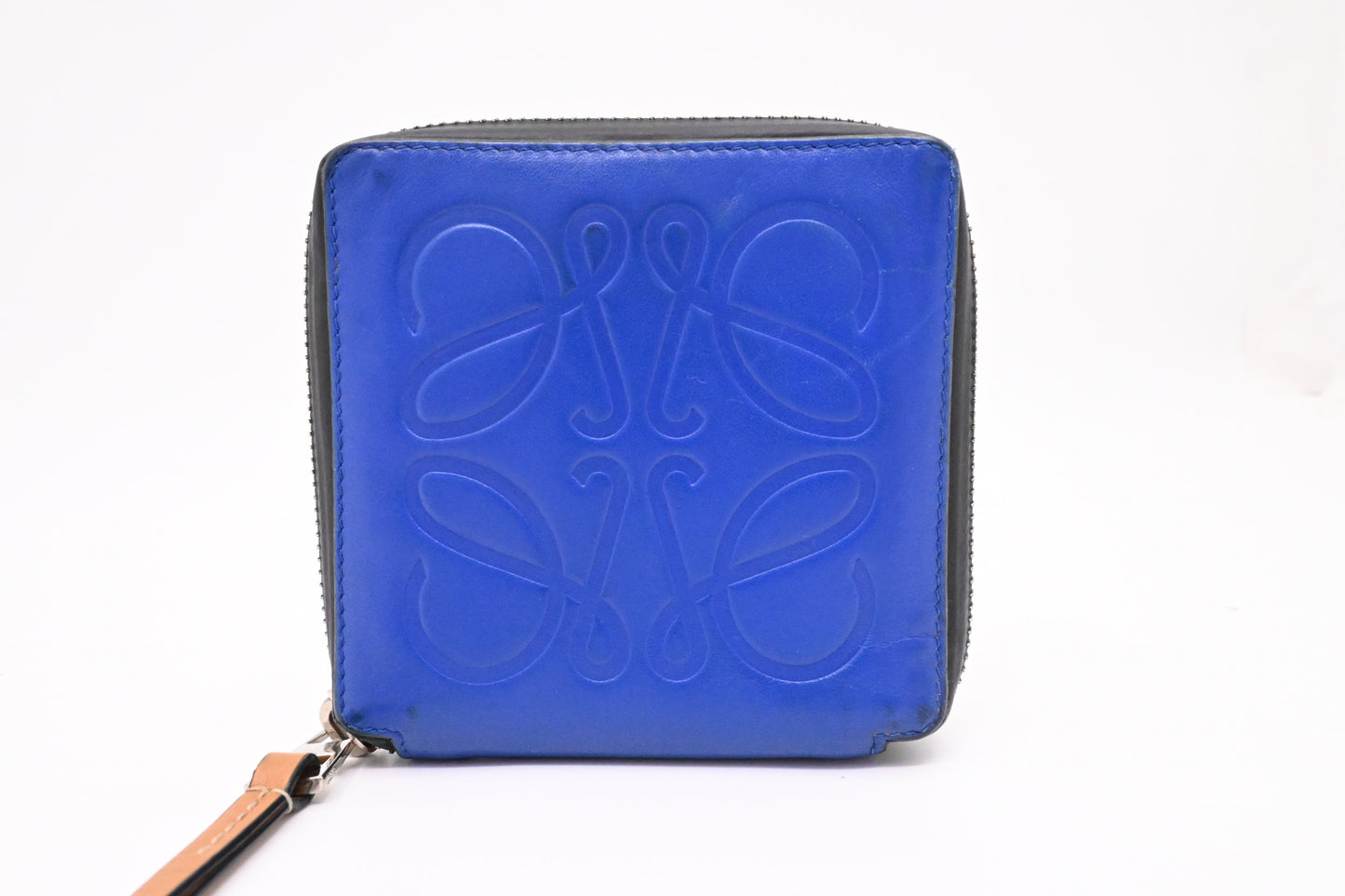 Loewe Anagram Wallet in Blue Leather