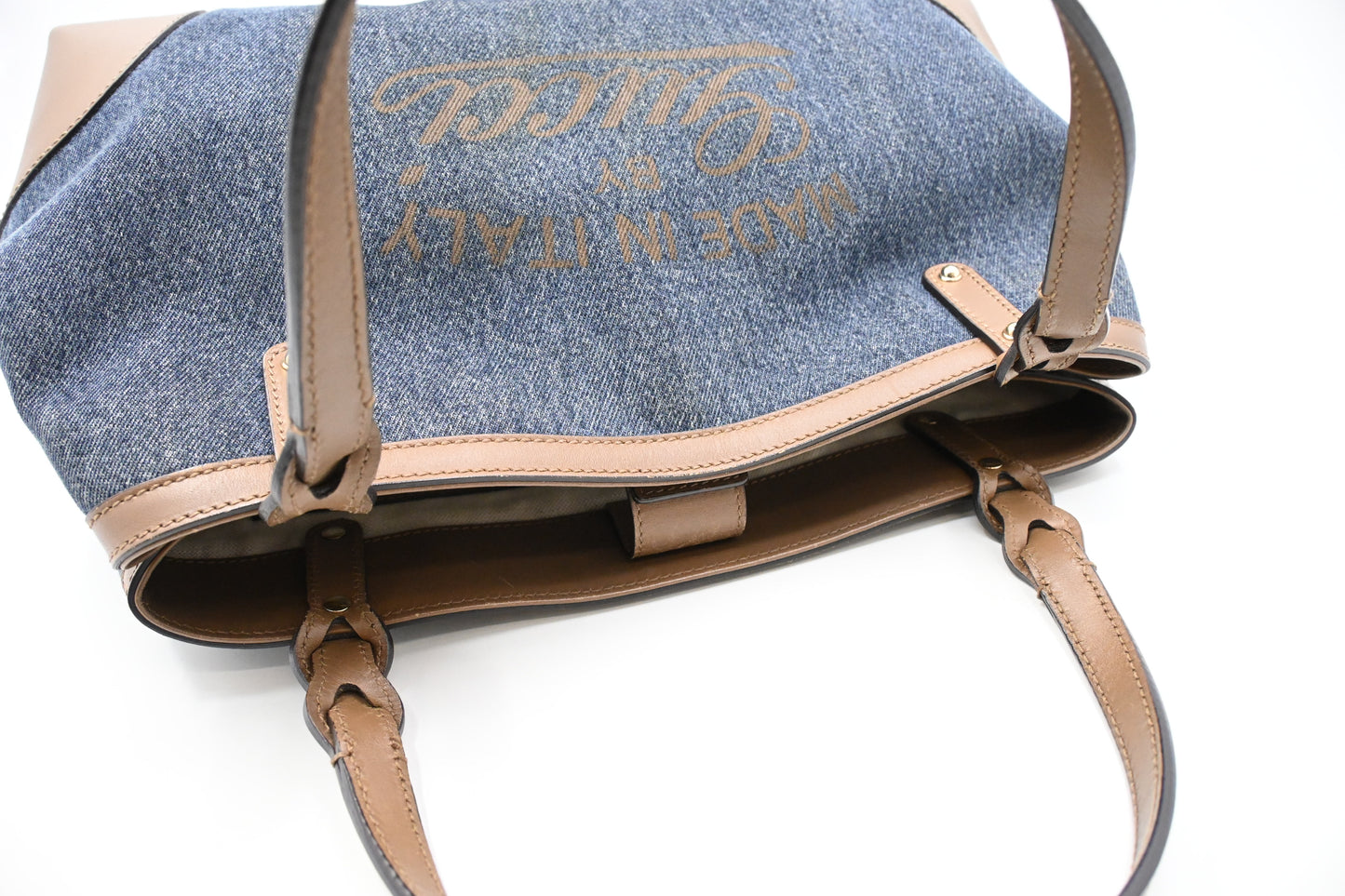 Gucci Tote in Blue Denim Canvas