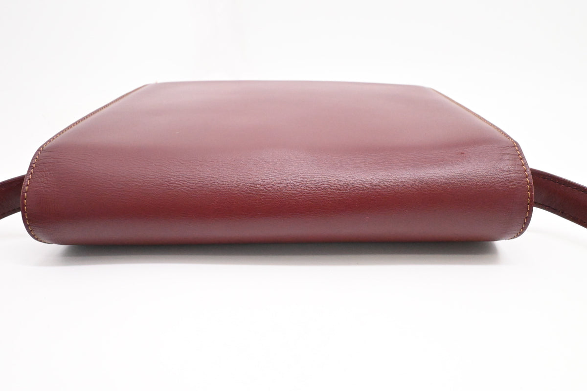 Cartier Crossbody Bag in Burgundy Leather