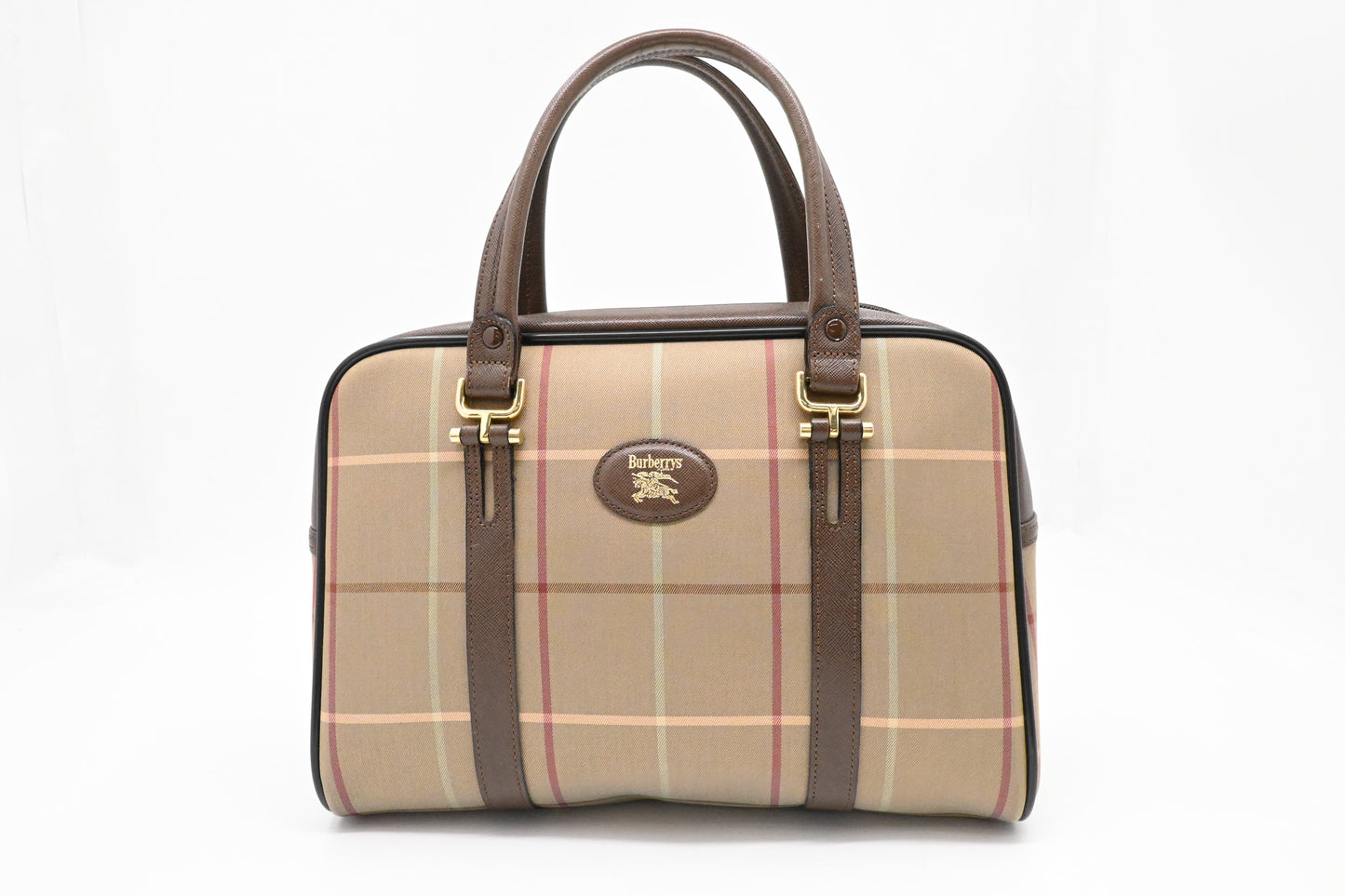 Burberry Handbag in Green Check Canvas