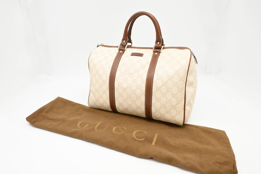 Gucci Boston Bag 35 in Ivory GG Supreme Canvas
