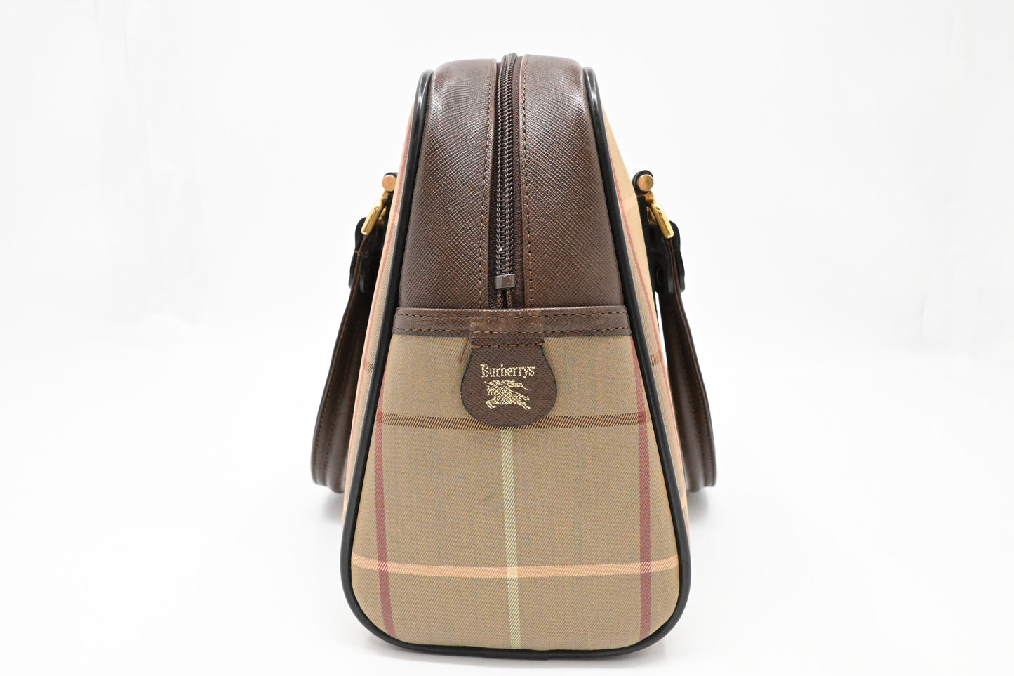 Burberry Handbag in Green Check Canvas