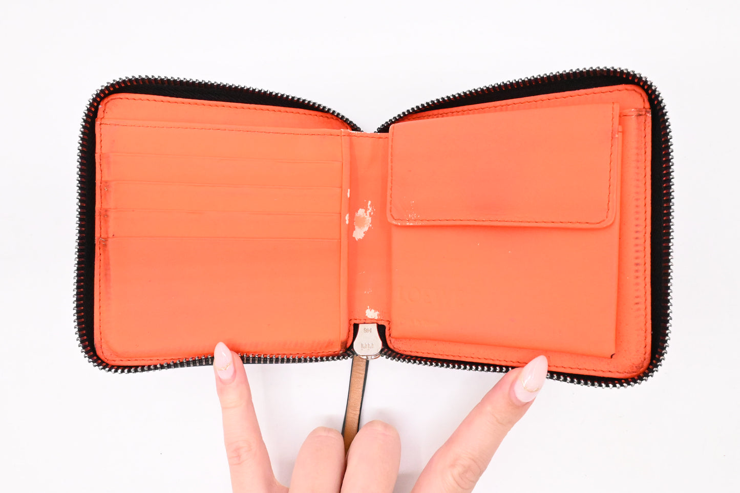Loewe Anagram Wallet in Blue Leather