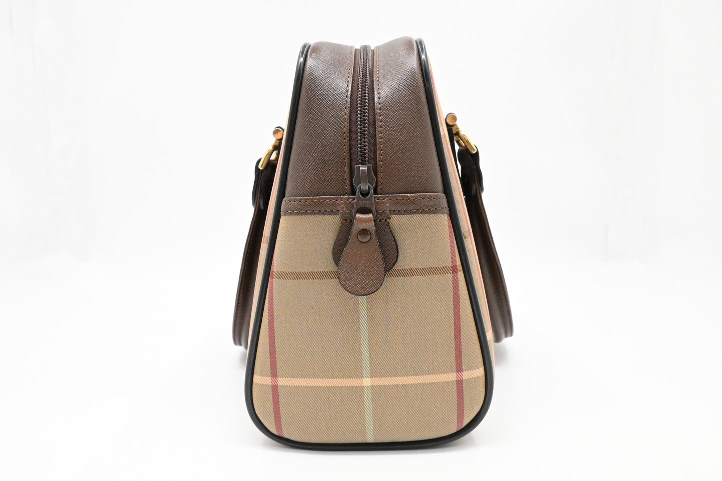 Burberry Handbag in Green Check Canvas