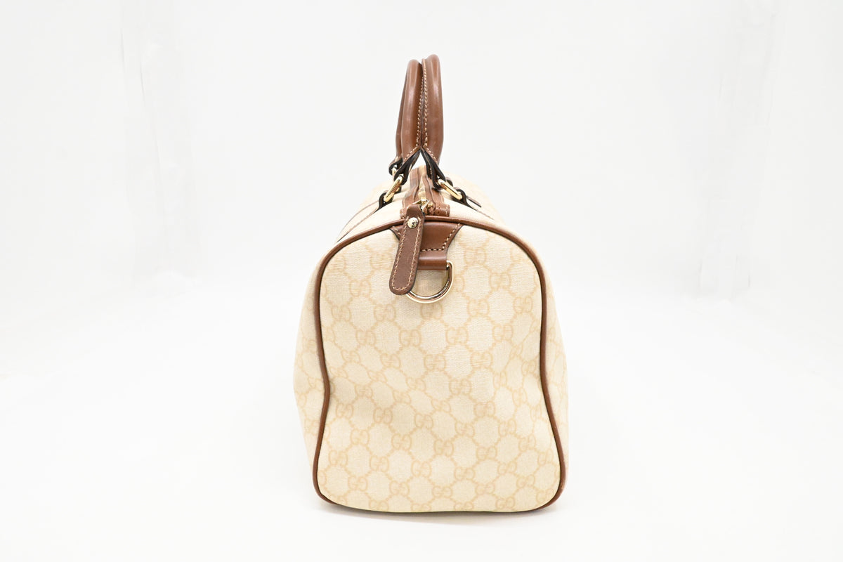 Gucci Boston Bag 35 in Ivory GG Supreme Canvas