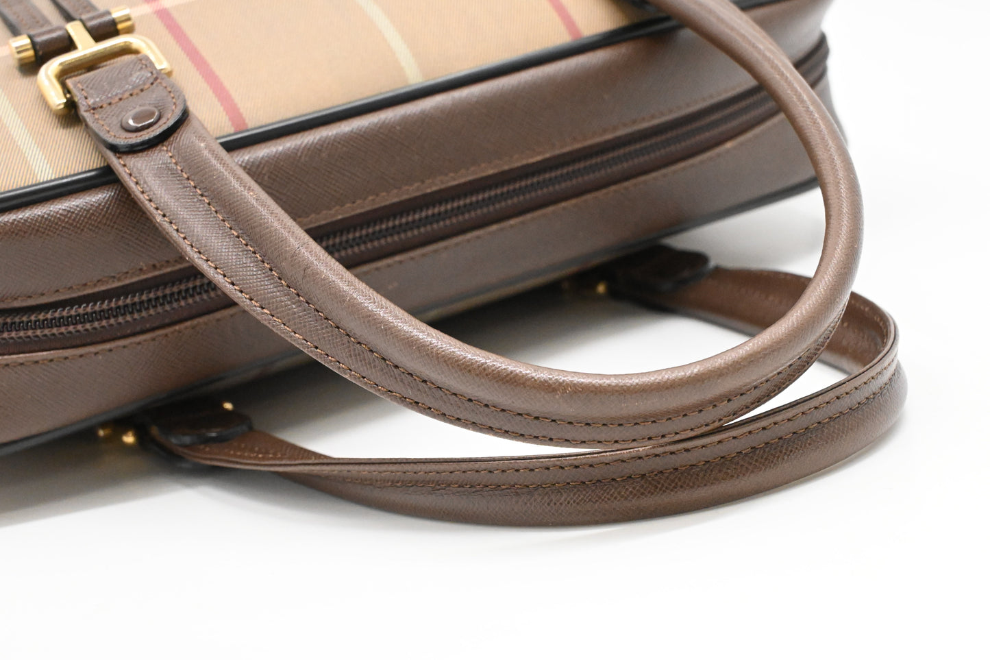 Burberry Handbag in Green Check Canvas