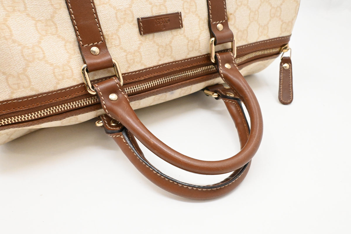 Gucci Boston Bag 35 in Ivory GG Supreme Canvas