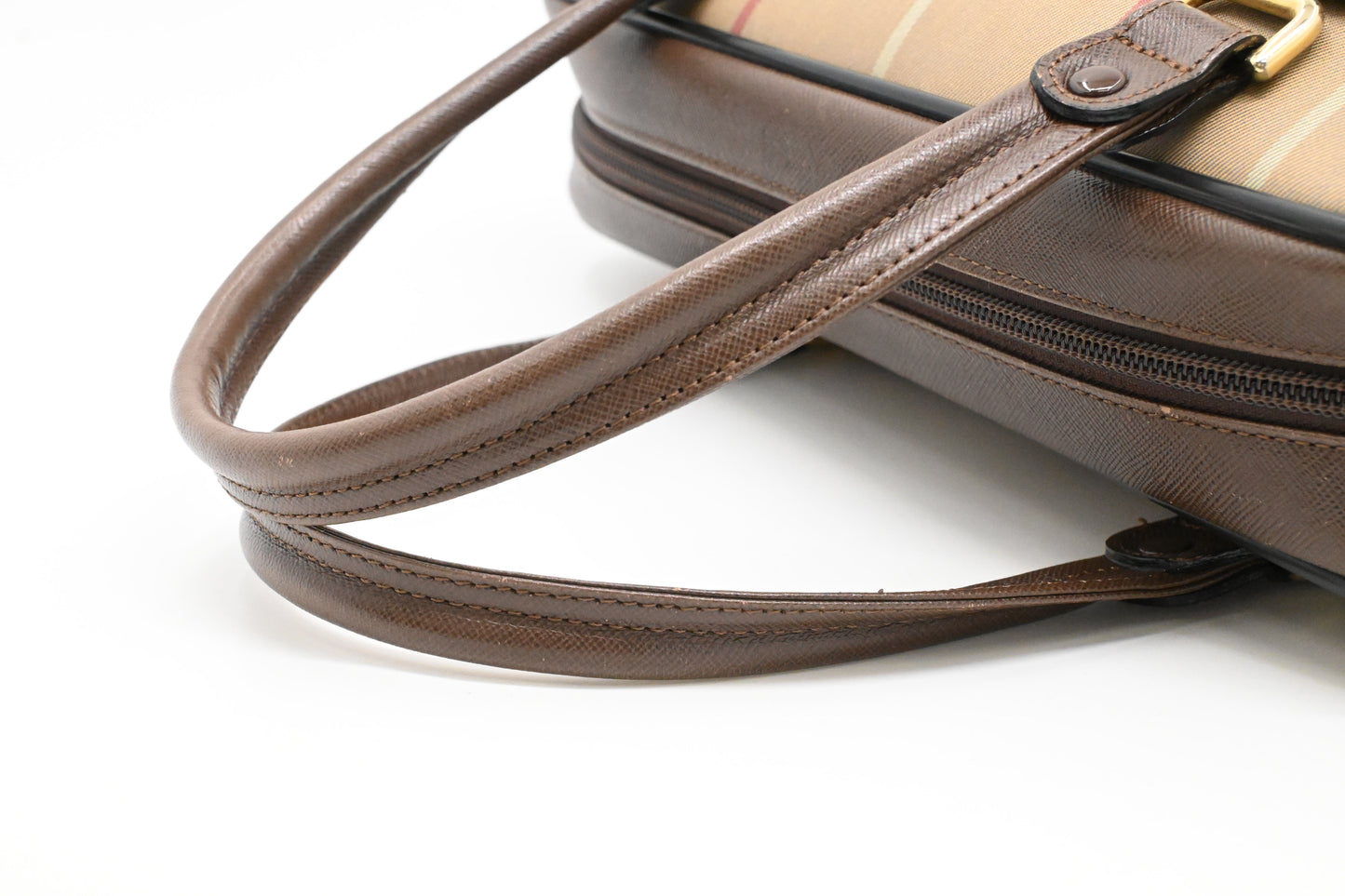 Burberry Handbag in Green Check Canvas