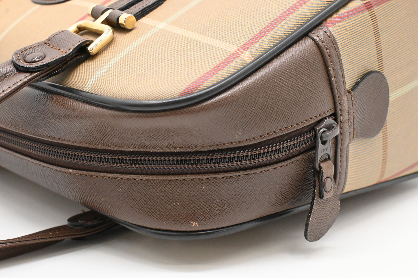 Burberry Handbag in Green Check Canvas