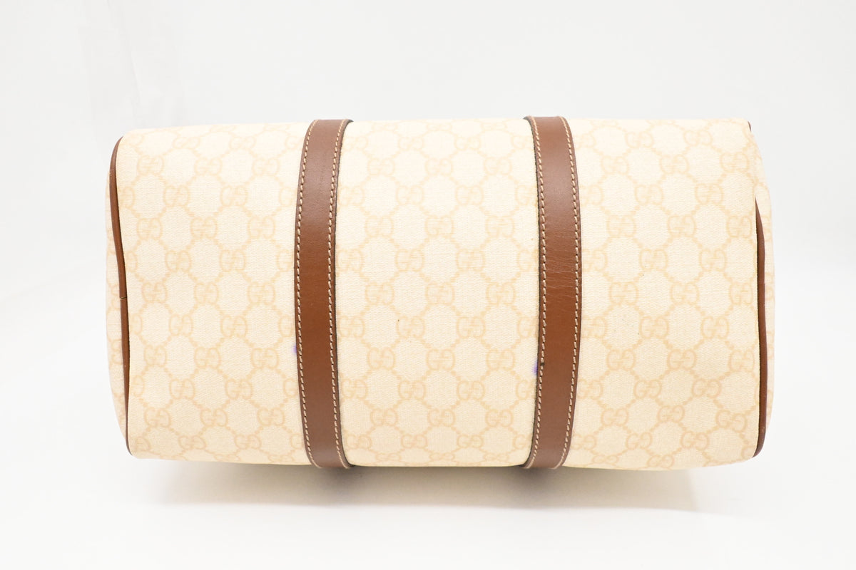 Gucci Boston Bag 35 in Ivory GG Supreme Canvas