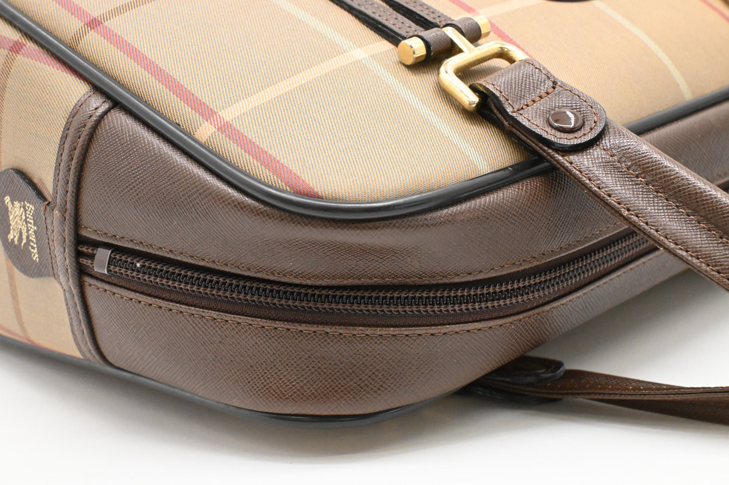 Burberry Handbag in Green Check Canvas
