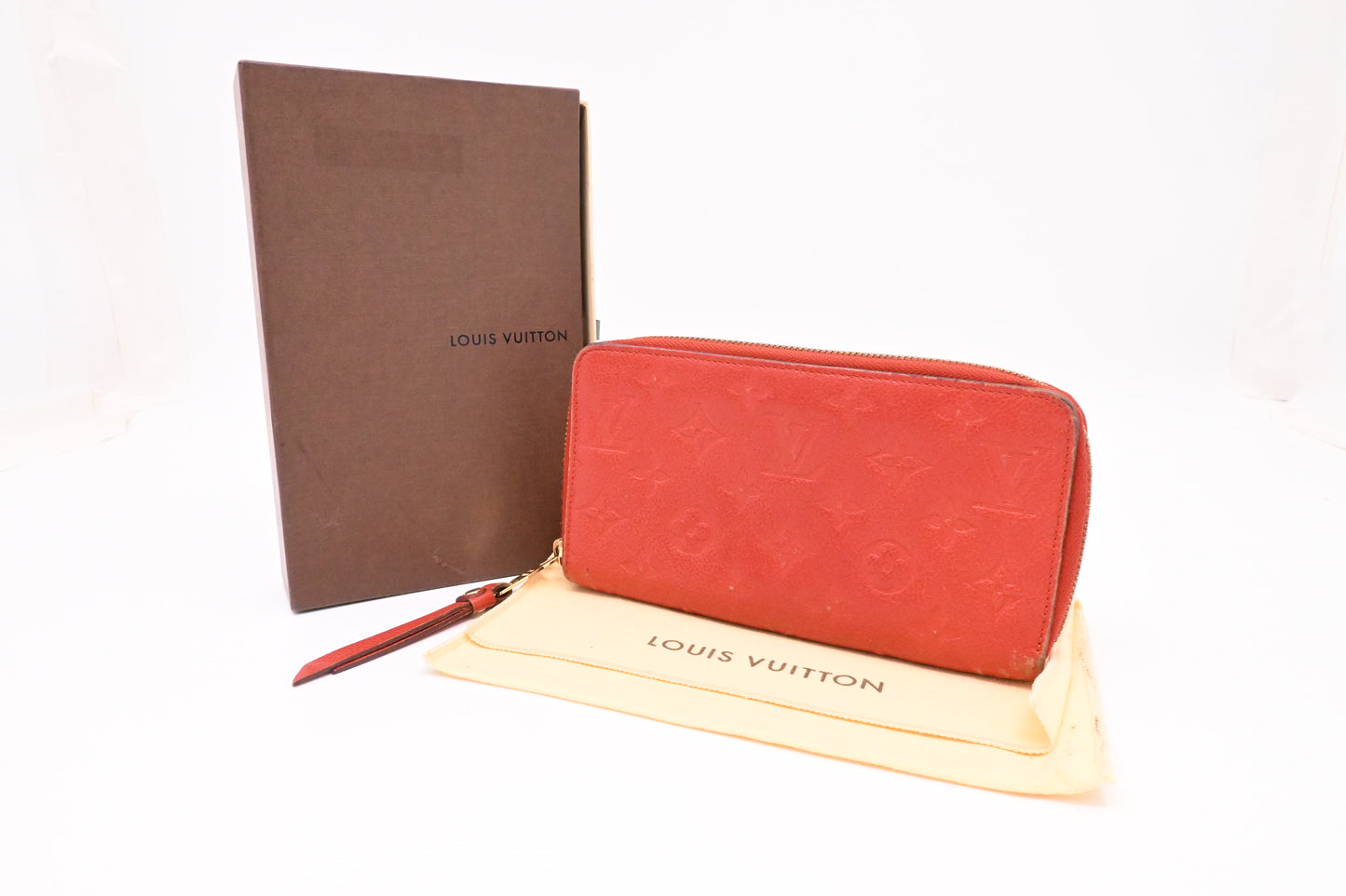 Louis Vuitton Long Wallet in Cherry Empreinte Leather