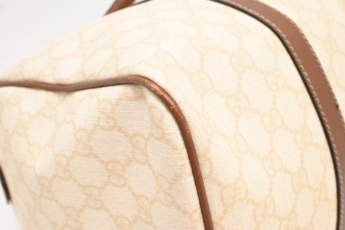 Gucci Boston Bag 35 in Ivory GG Supreme Canvas