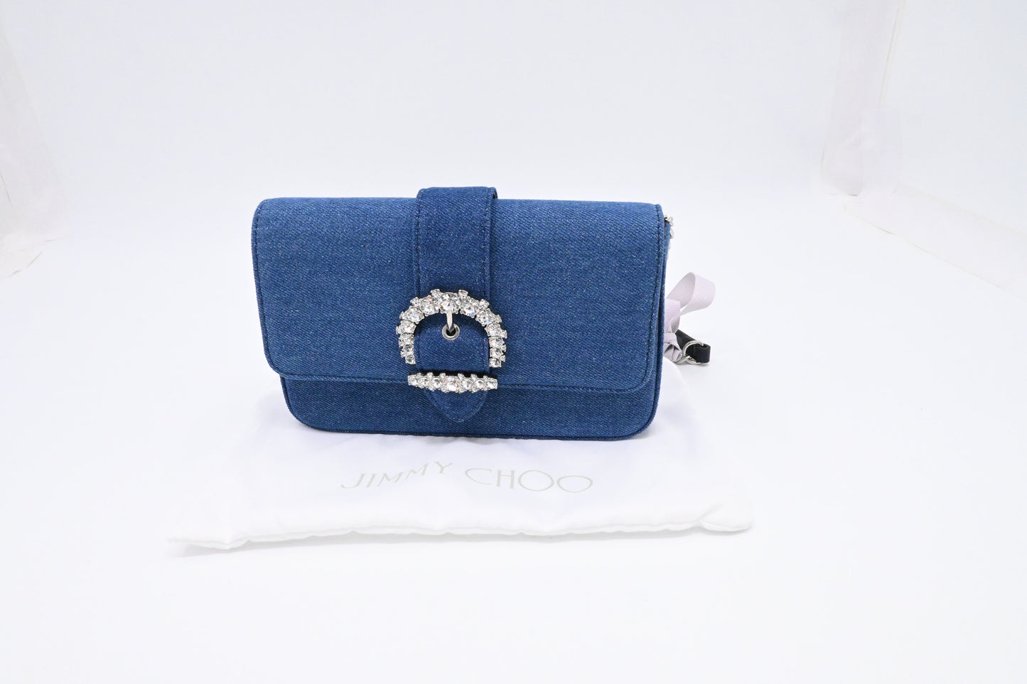 Jimmy Choo Cheri Shoulder Bag in Blue Denim