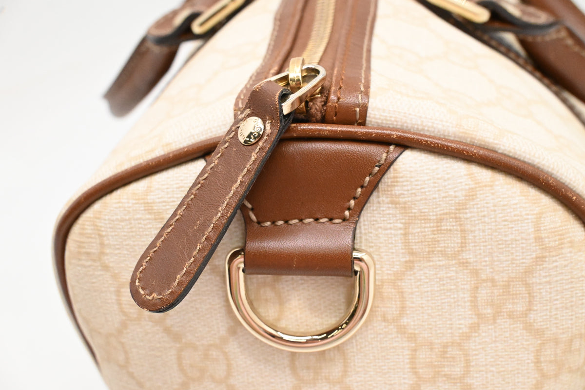 Gucci Boston Bag 35 in Ivory GG Supreme Canvas