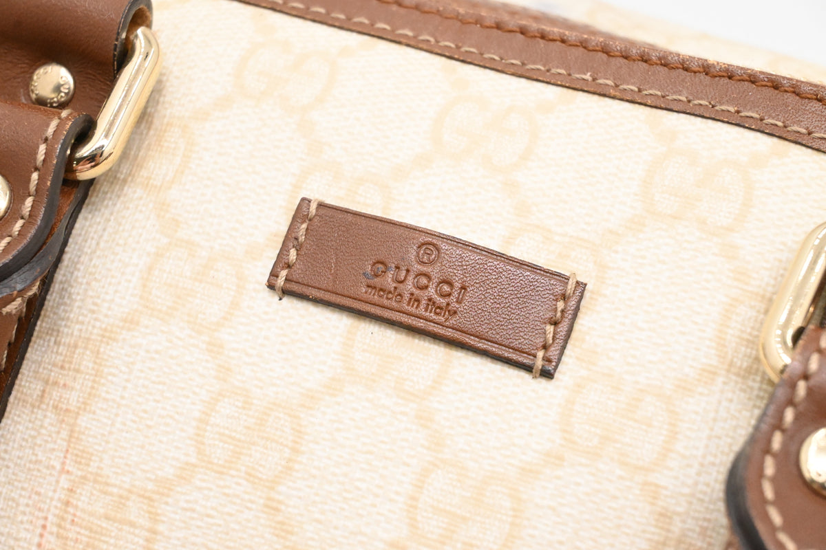 Gucci Boston Bag 35 in Ivory GG Supreme Canvas