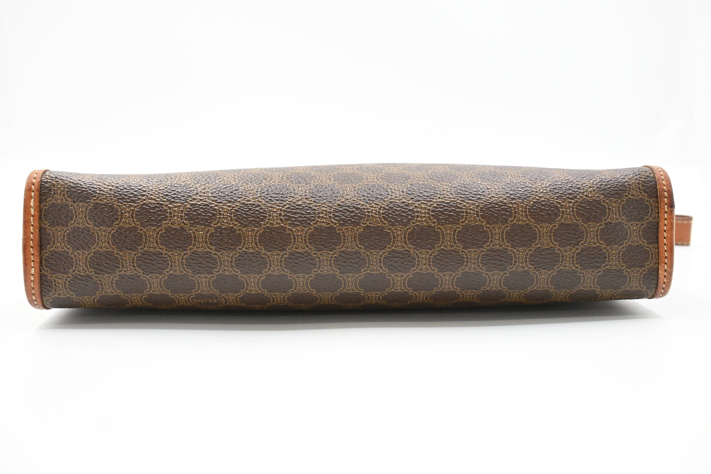 Celine Clutch in Brown Macadam Canvas