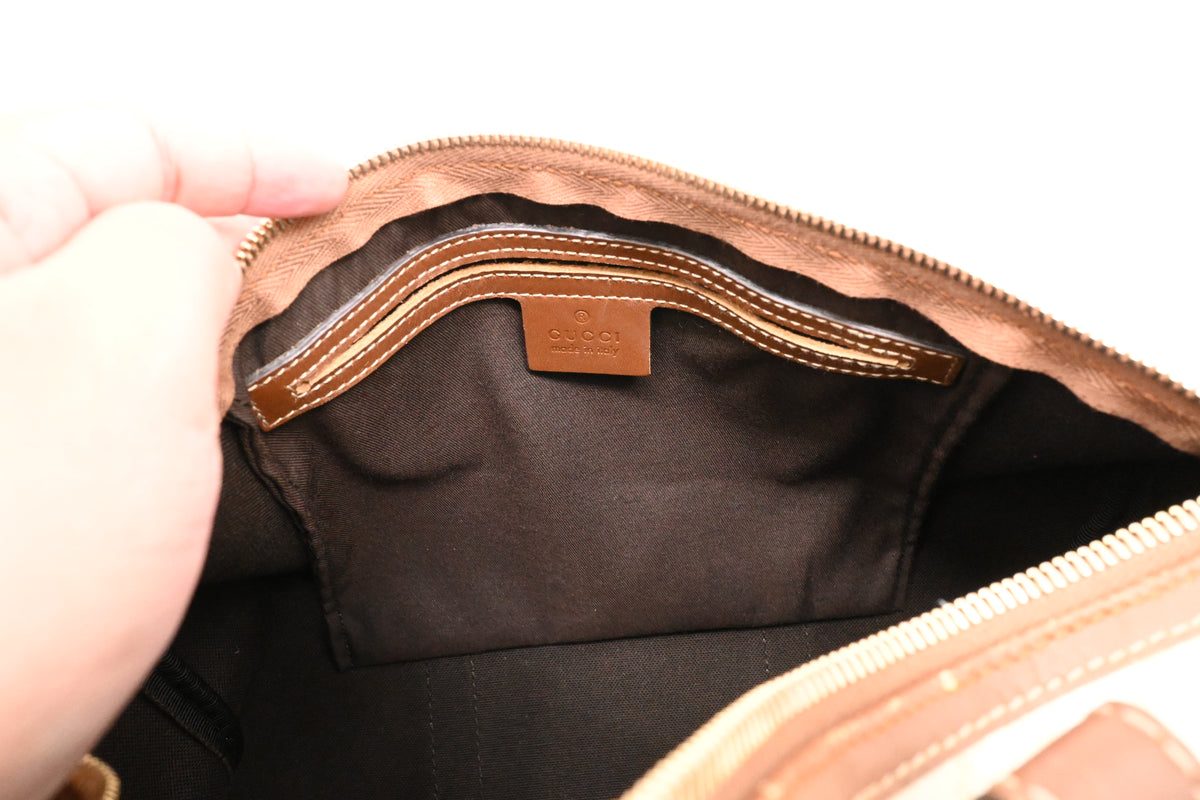 Gucci Boston Bag 35 in Ivory GG Supreme Canvas
