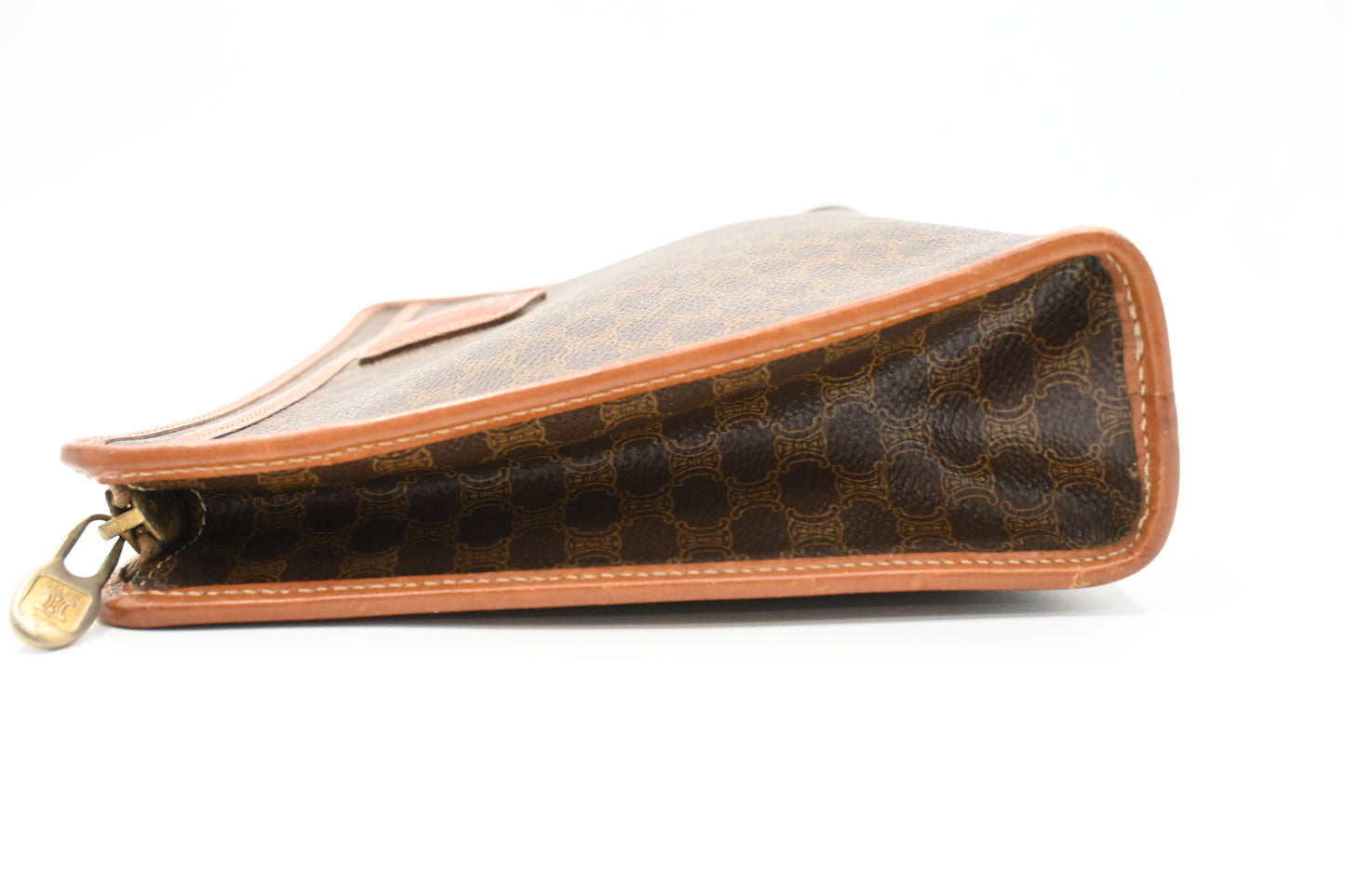 Celine Clutch in Brown Macadam Canvas