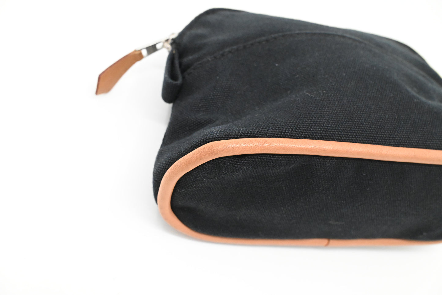 Hermes Small Bolide Pouch in Black Canvas