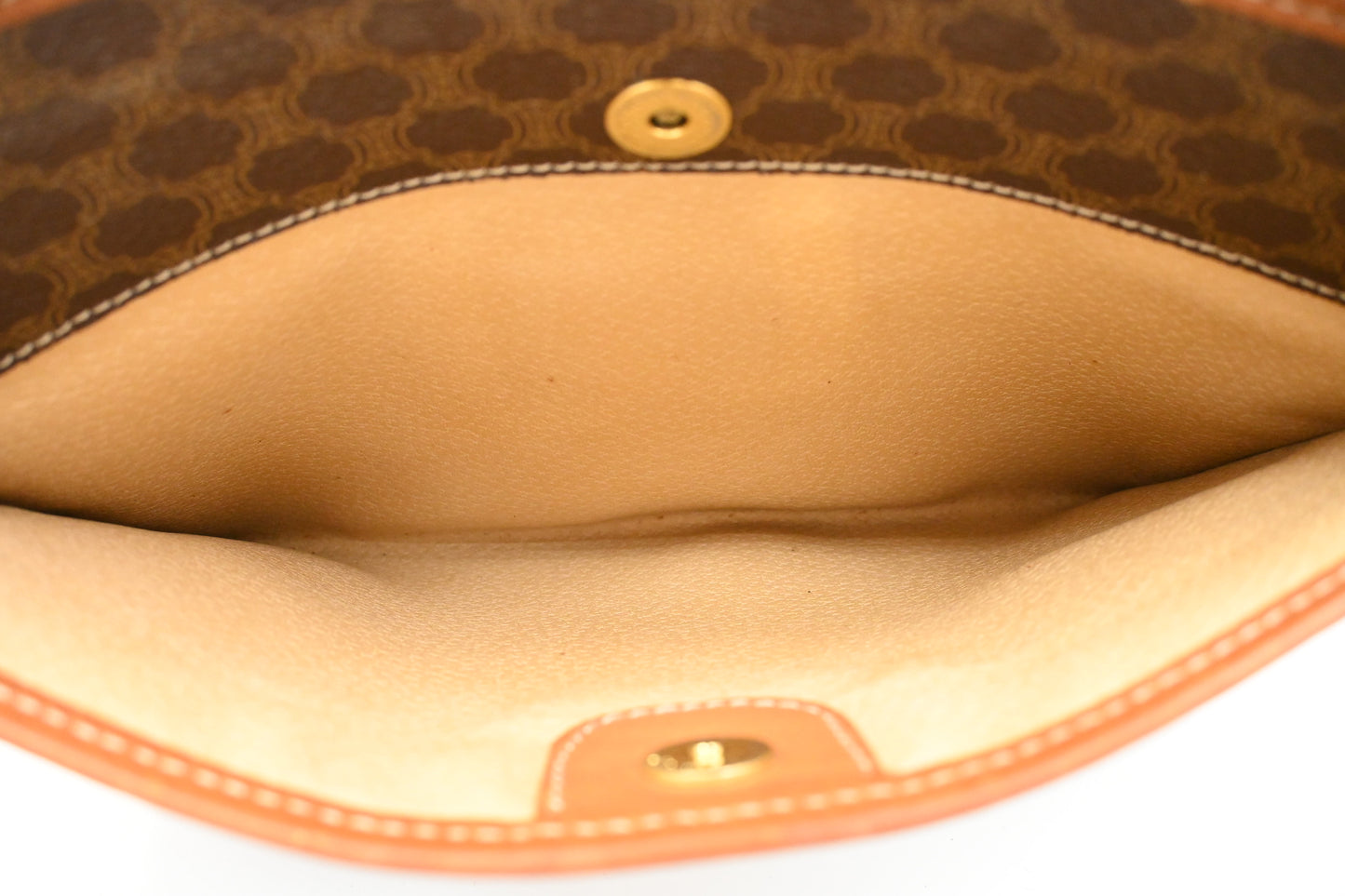 Celine Clutch in Brown Macadam Canvas
