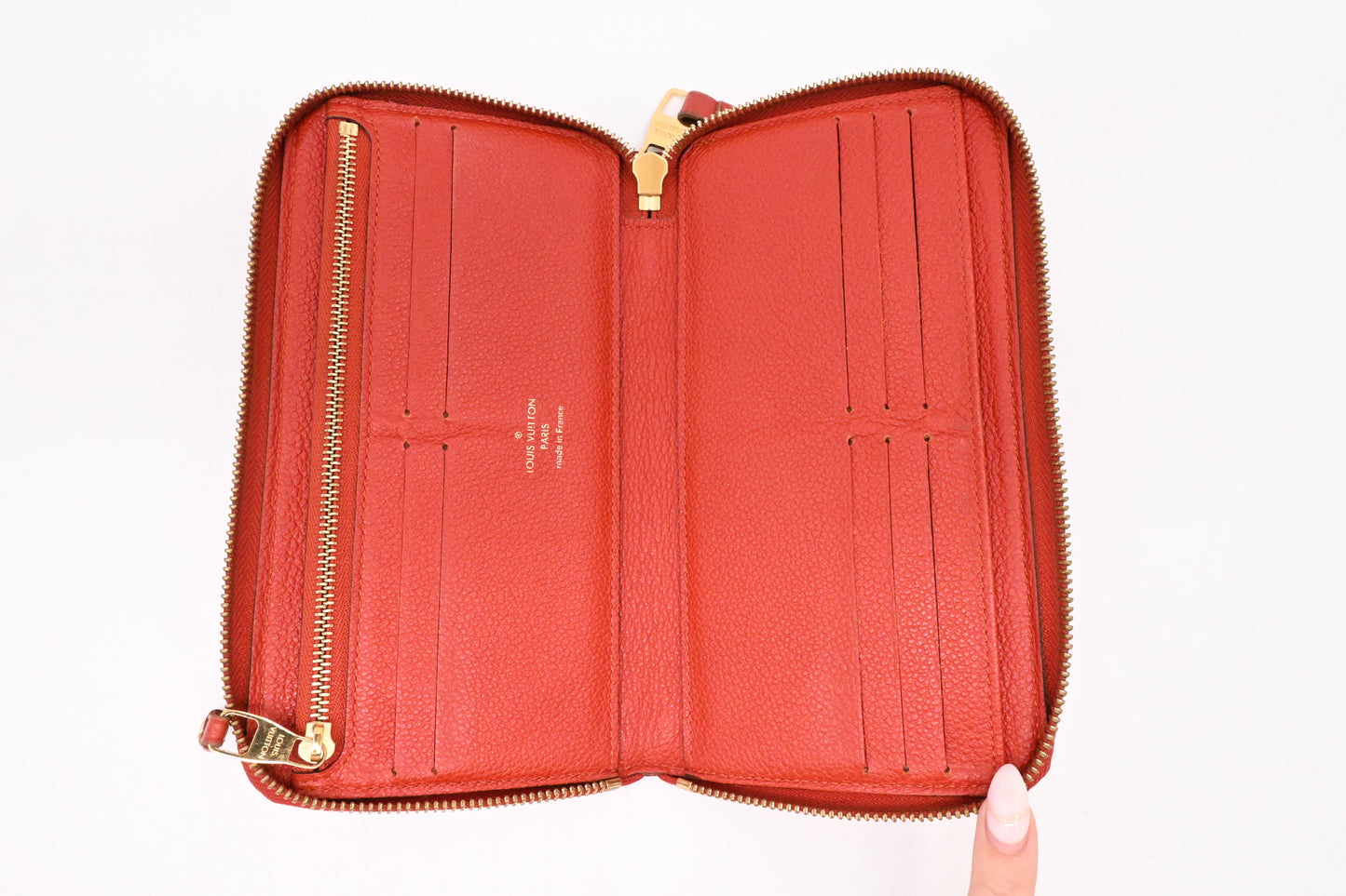 Louis Vuitton Long Wallet in Cherry Empreinte Leather