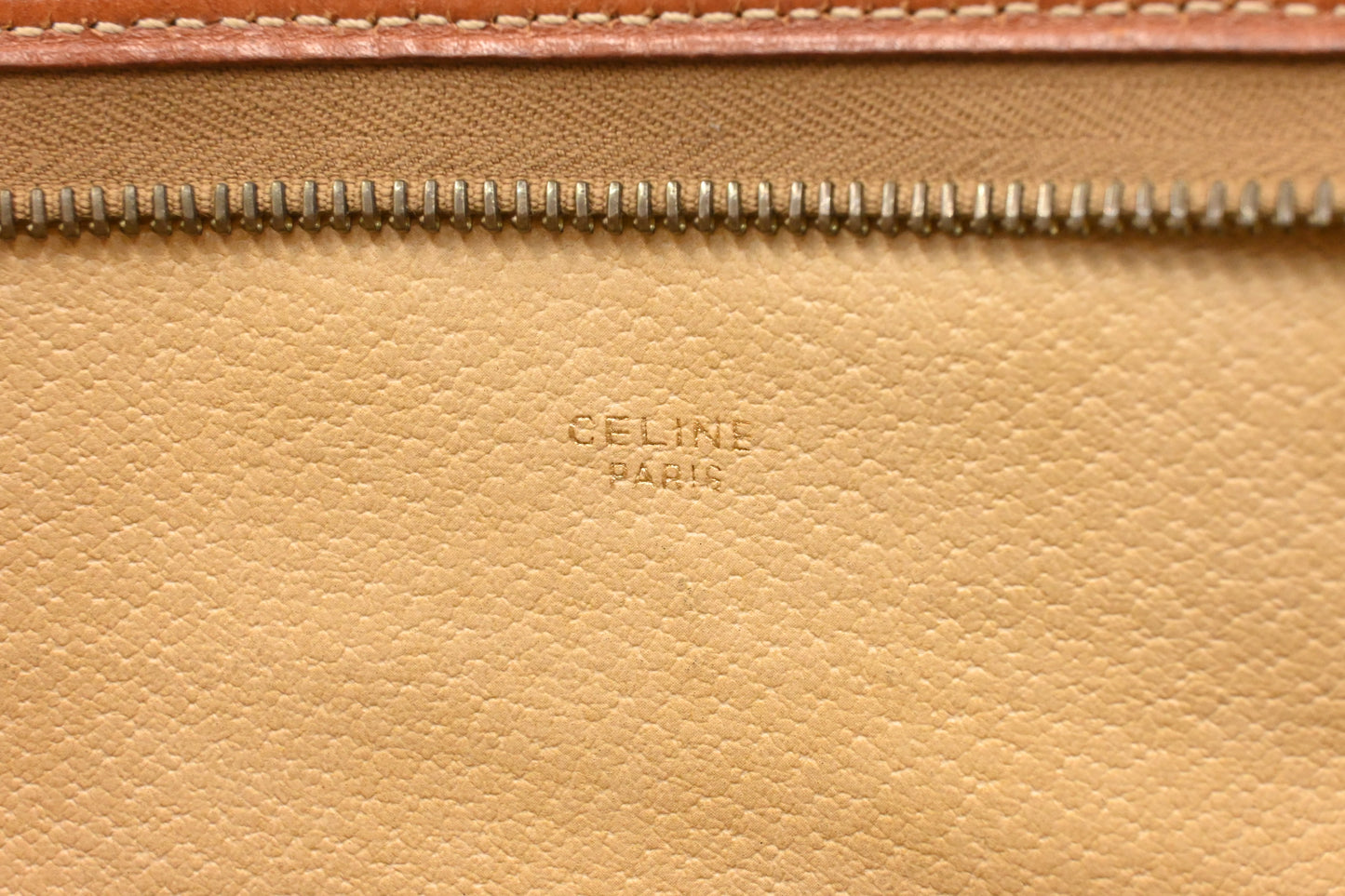 Celine Clutch in Brown Macadam Canvas