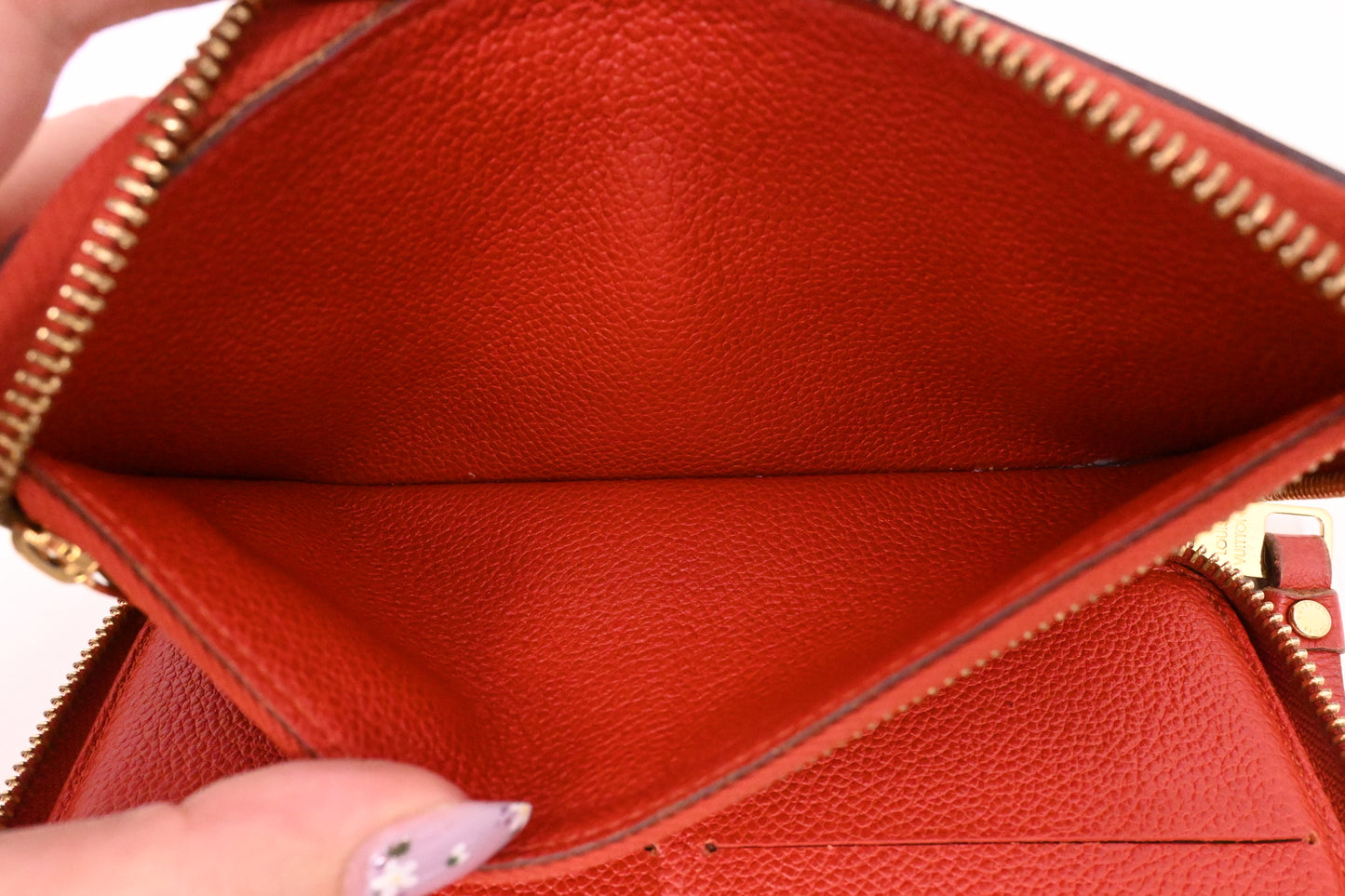 Louis Vuitton Long Wallet in Cherry Empreinte Leather
