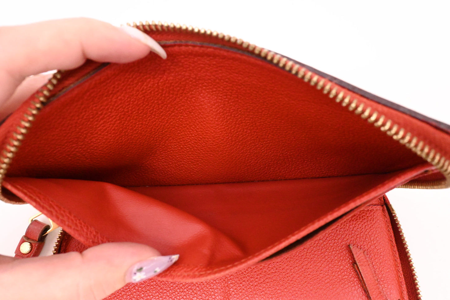Louis Vuitton Long Wallet in Cherry Empreinte Leather