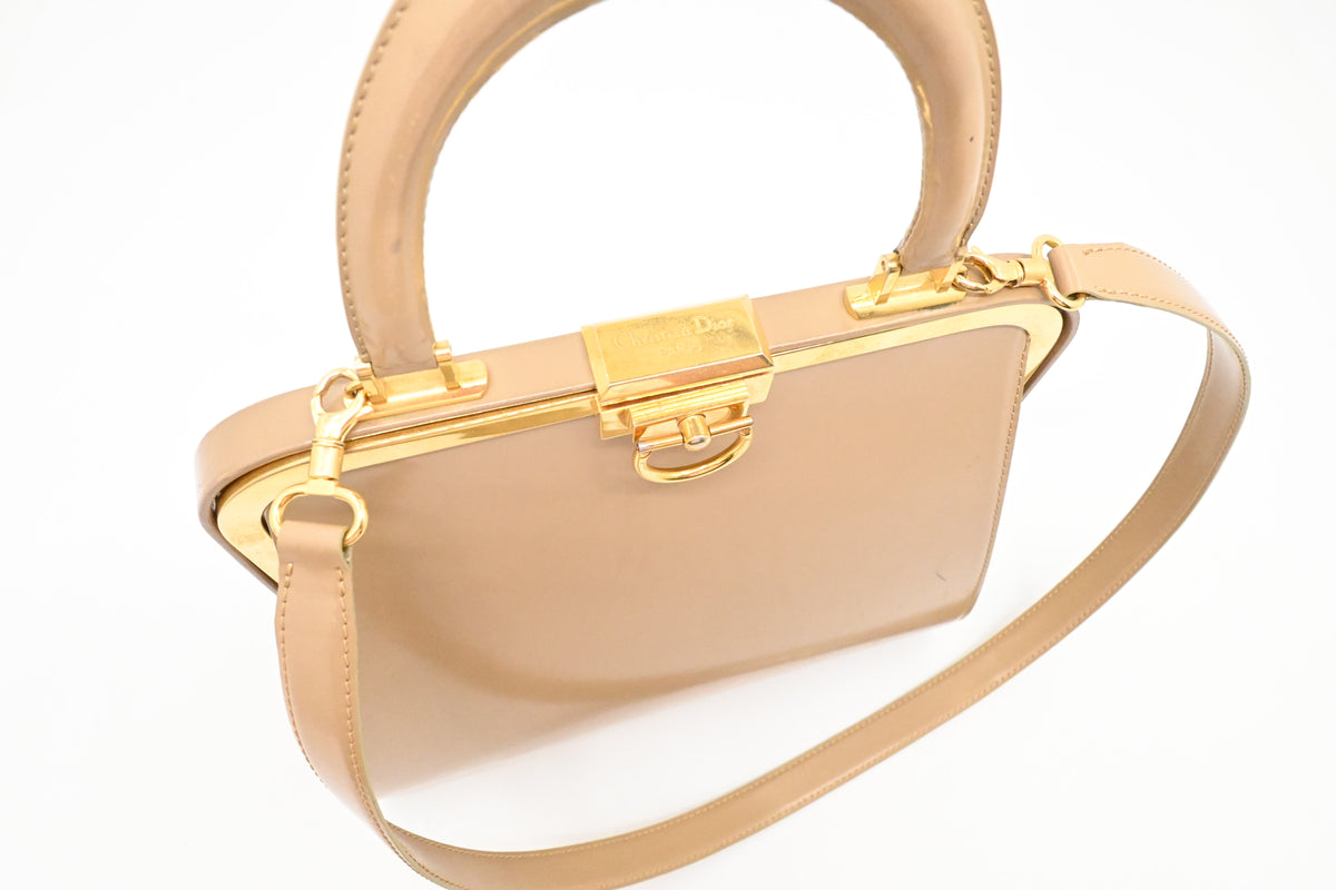Dior 2-Way Bag in Beige Leather