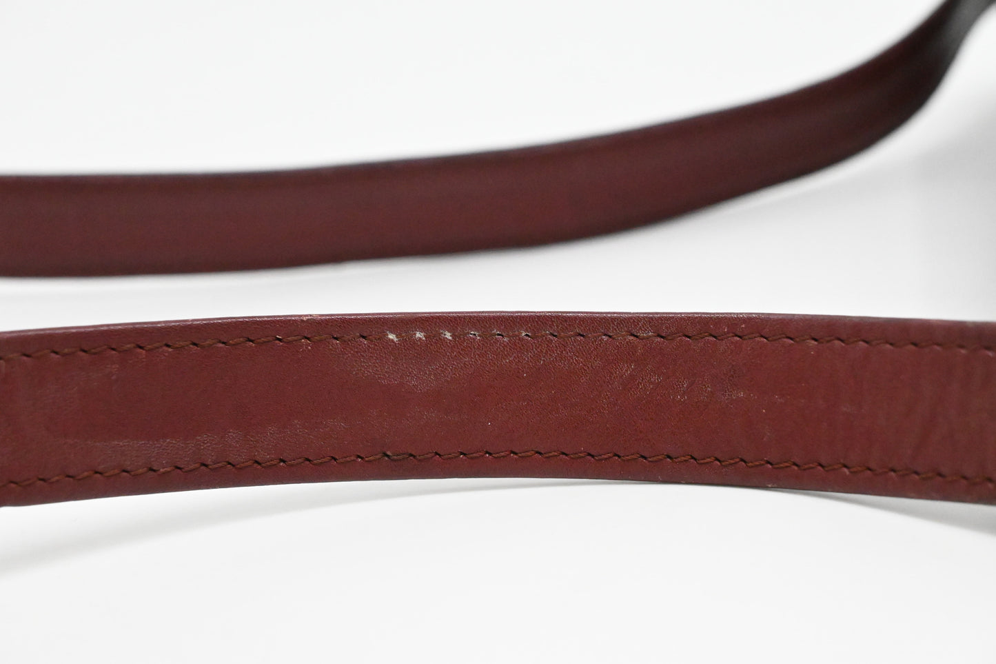 Cartier Shoulder Bag in Burgundy Suede Leather