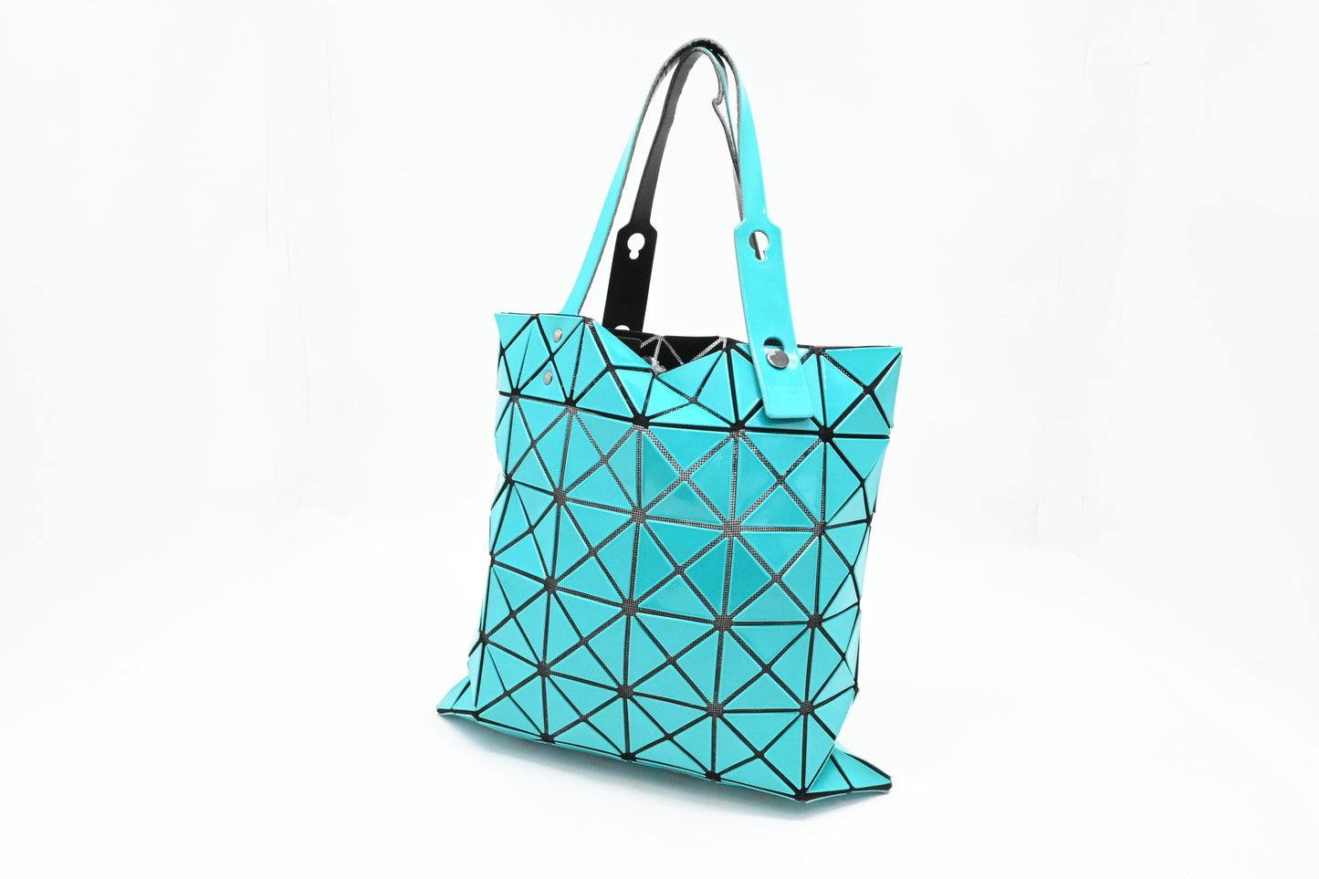 Issey Miyake Medium Bao Bao Tote Bag in Teal Vinyl