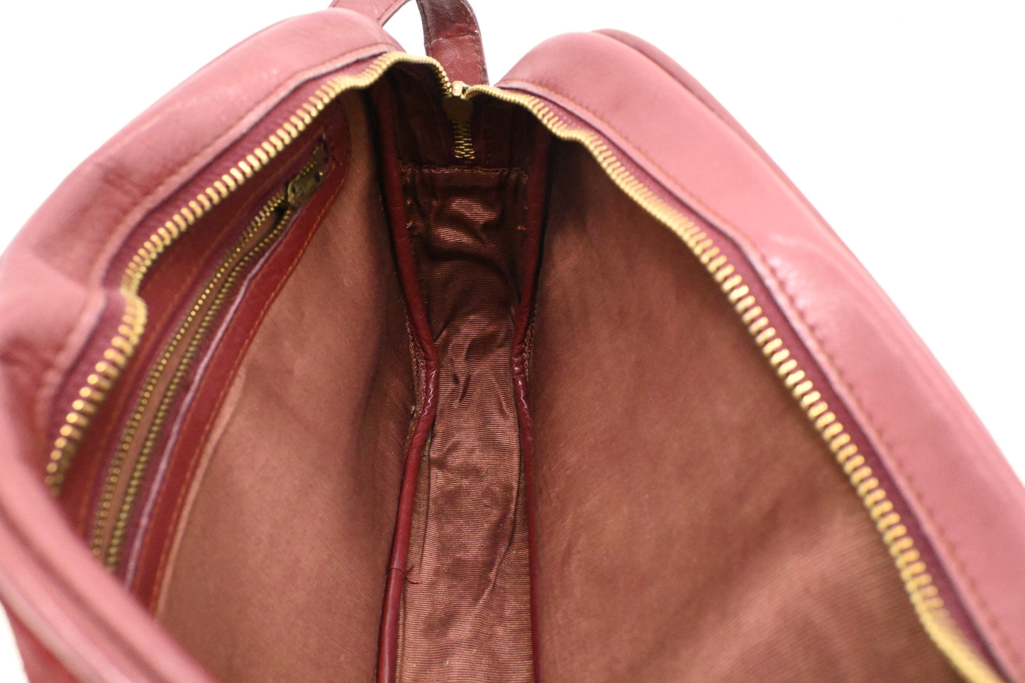 Cartier Shoulder Bag in Burgundy Suede Leather