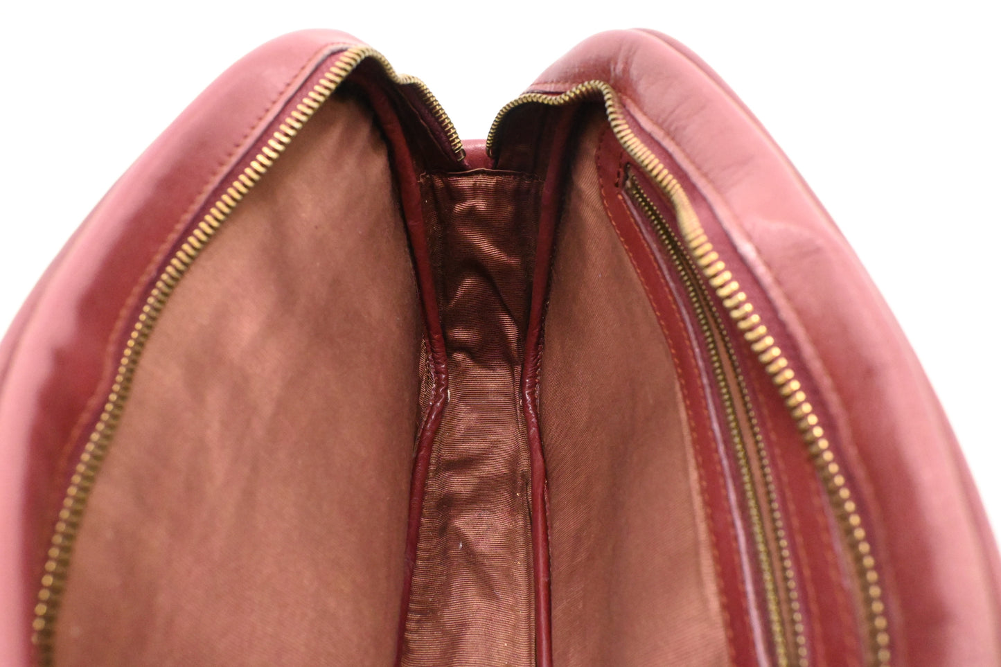 Cartier Shoulder Bag in Burgundy Suede Leather