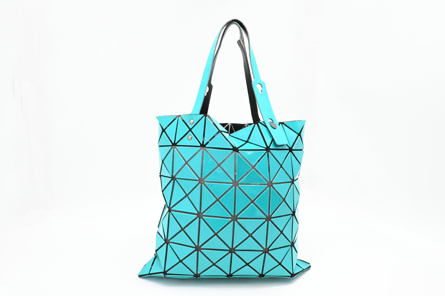 Issey Miyake Medium Bao Bao Tote Bag in Teal Vinyl