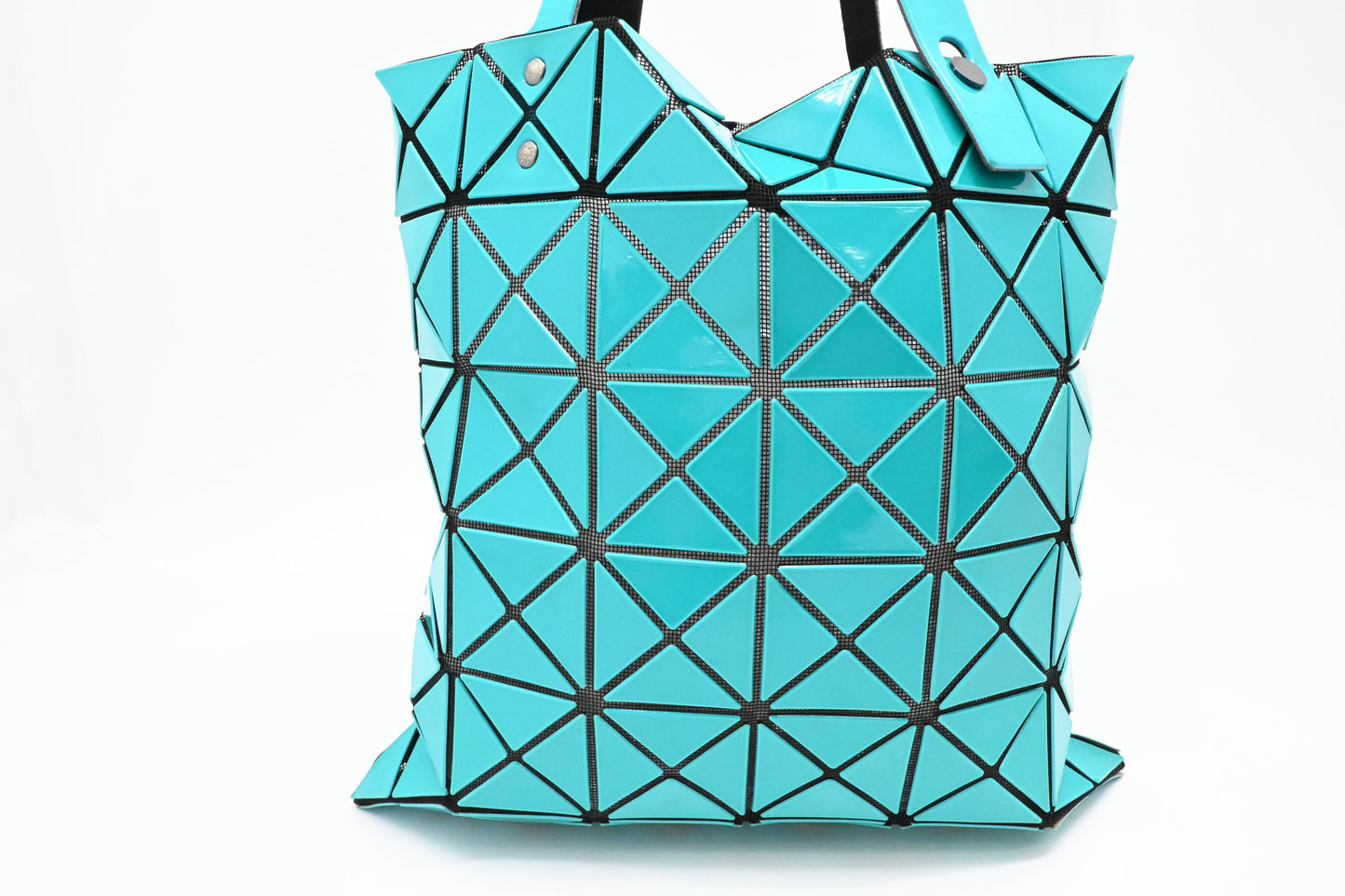 Issey Miyake Medium Bao Bao Tote Bag in Teal Vinyl