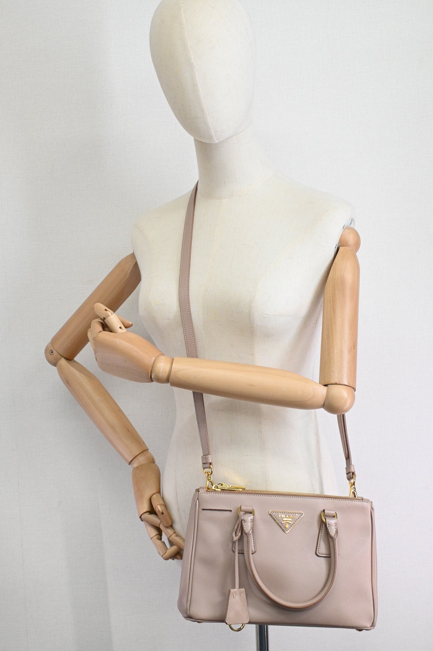 Prada Small Galleria in Pink Saffiano Leather